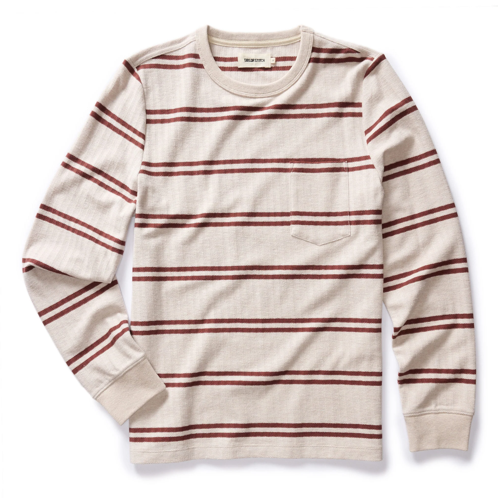 The Colton Crew in Oat Heathered Stripe