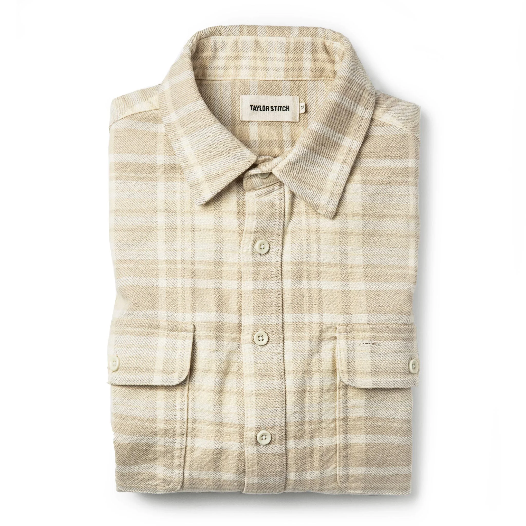 The Ledge Shirt in Sand Plaid