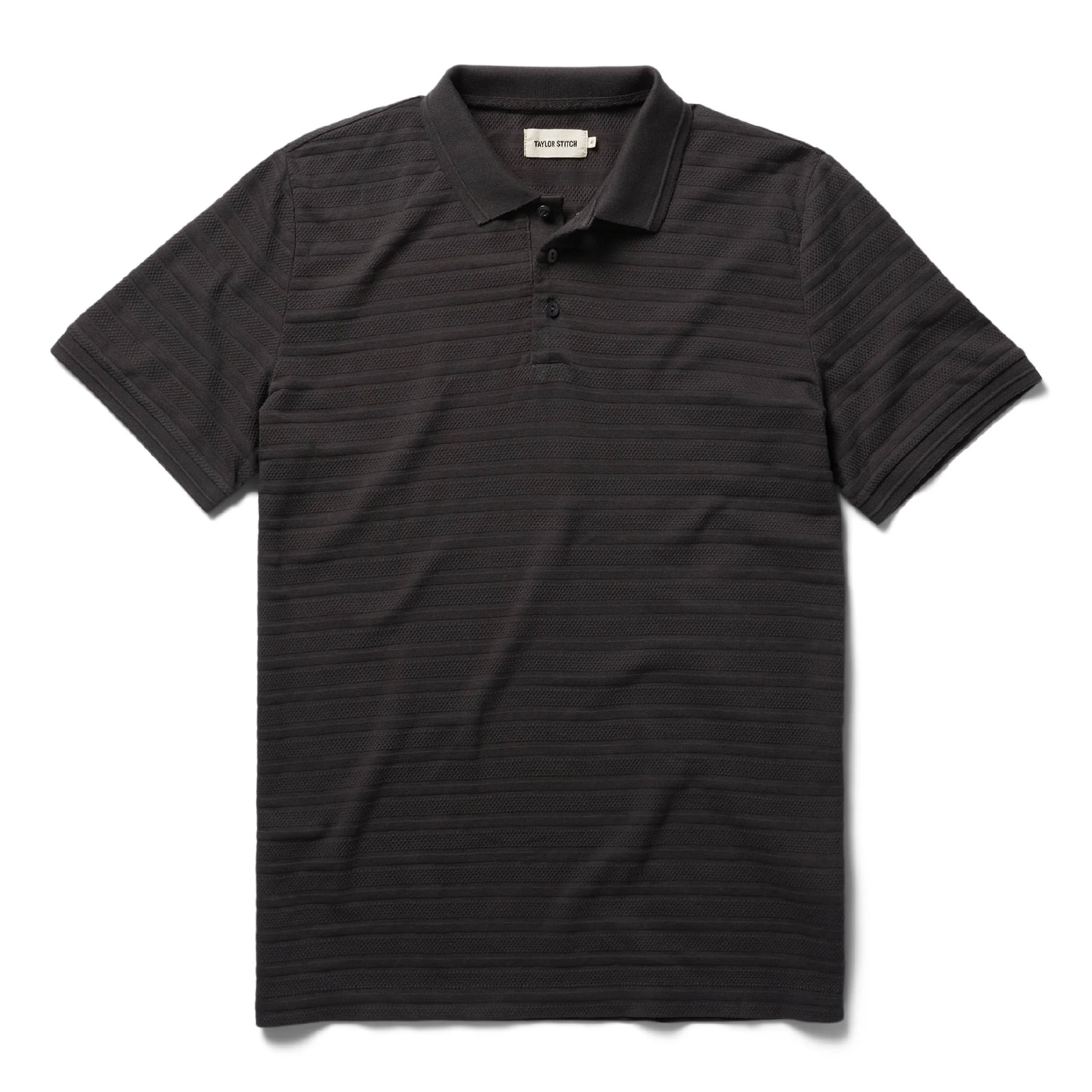 The Polo in Dark Charcoal Jacquard