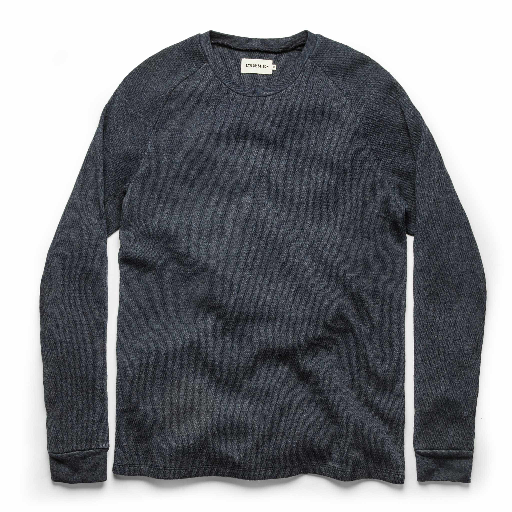 The Heavy Bag Waffle Long Sleeve in Navy