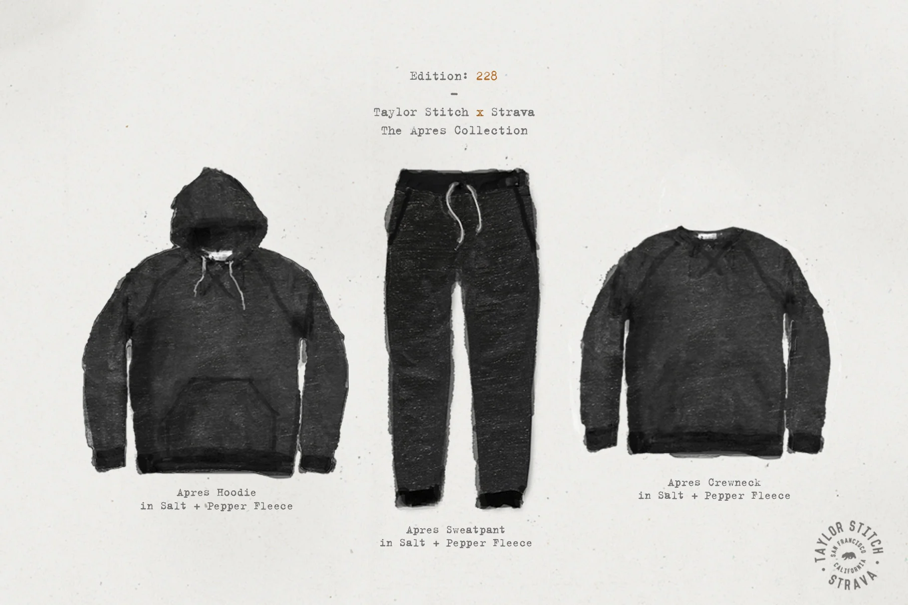 The Men's Apres Sweatpant in Salt and Pepper Fleece - Image 10