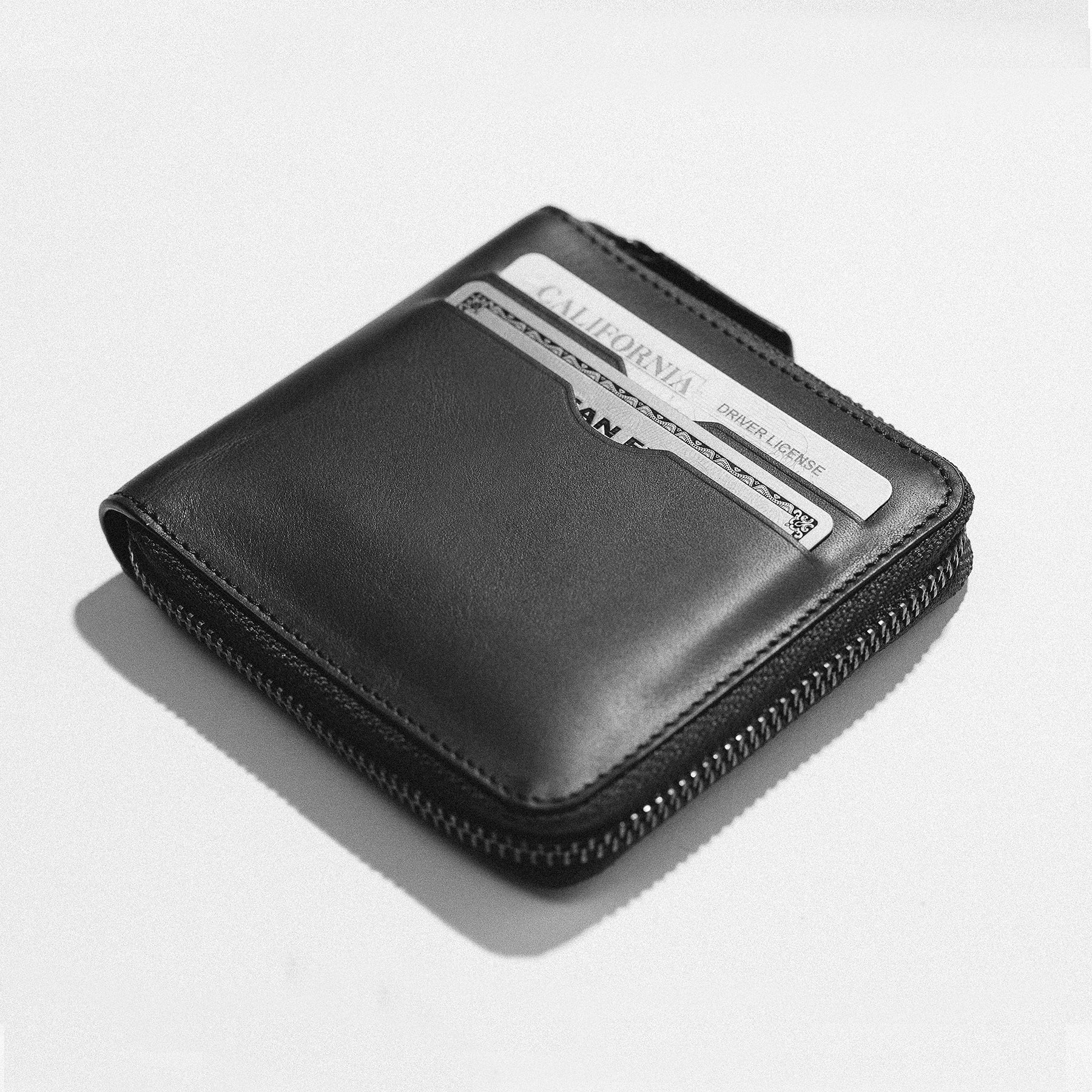 The Zip Wallet in Navy - Image 3